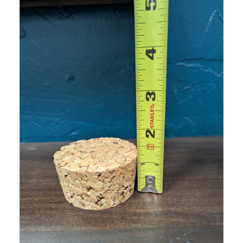 Vintage 70s Hammered Glass Storage/Apothecary Jar W/ Original Cork Stopper 13.5" - Picture 11 of 11